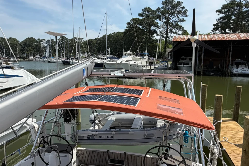 Flexible Solar Panels Installed on Bimini